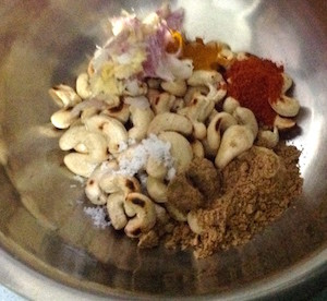 to marinate the raw cashews