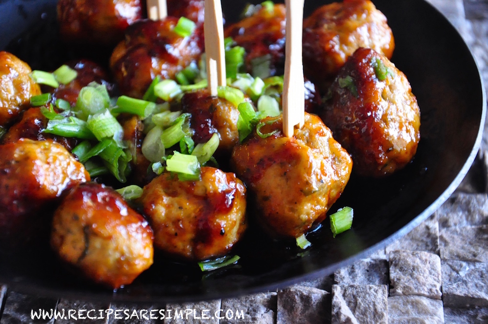 HOT AND SWEET THAI MEATBALLS