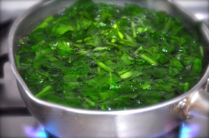 Palak Chicken 2 boiled palak