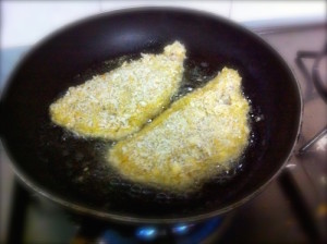 crumbed fish and chips recipe fry on side