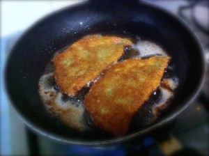 crumbed fish and chips recipe fry other side