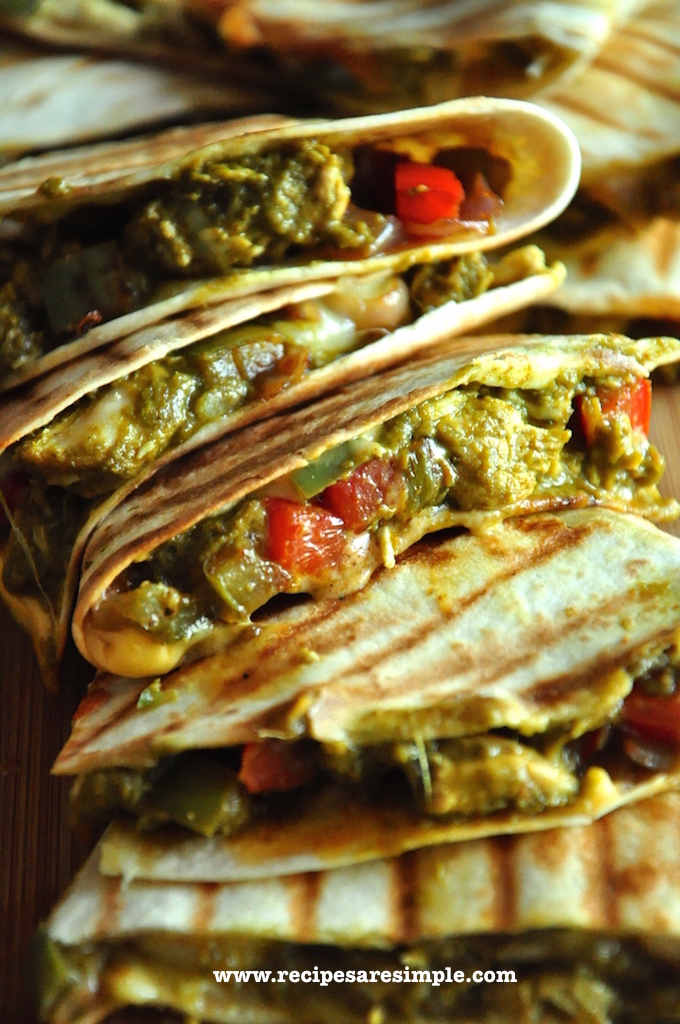 palak chicken quesadilla recipe