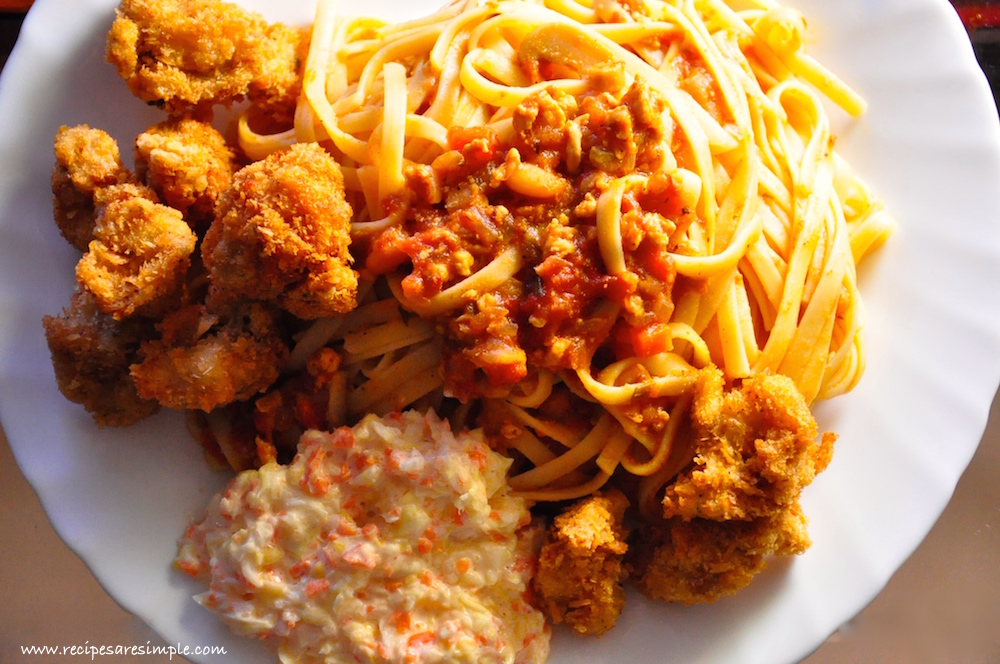 chicken cutlet spaghetti or linguine