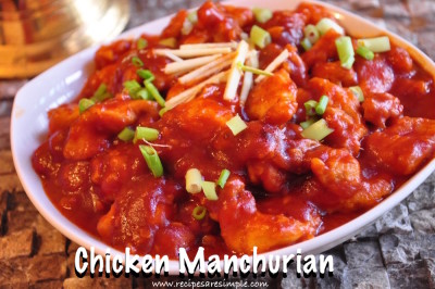 Chicken Manchurian - Quick and Simple with Red Gravy