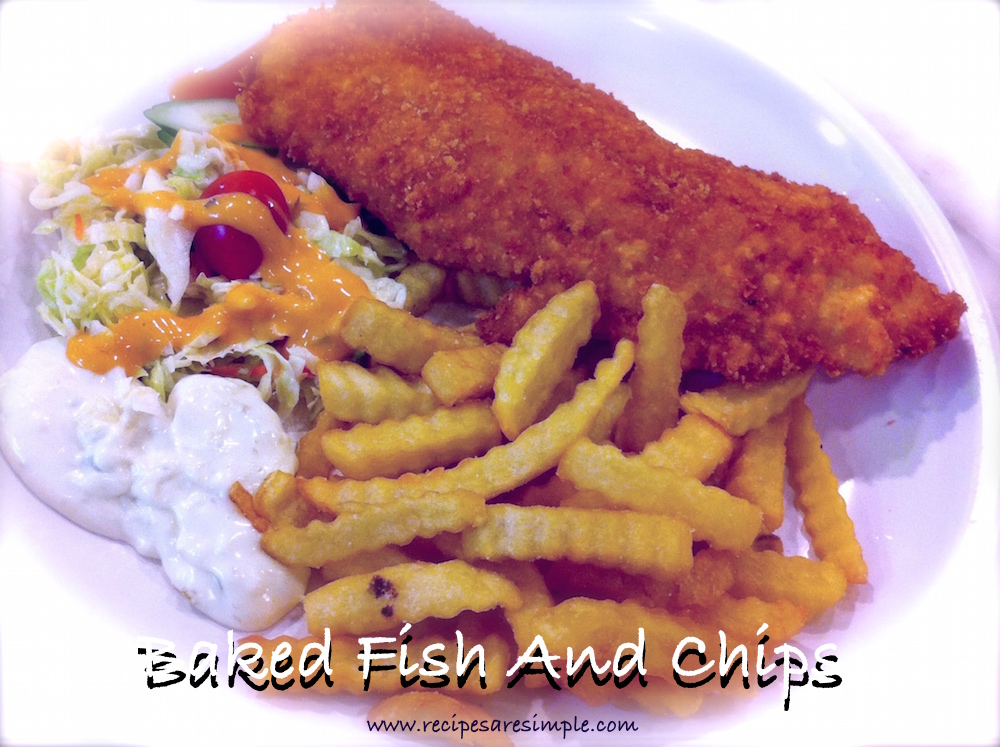 baked fish and chips