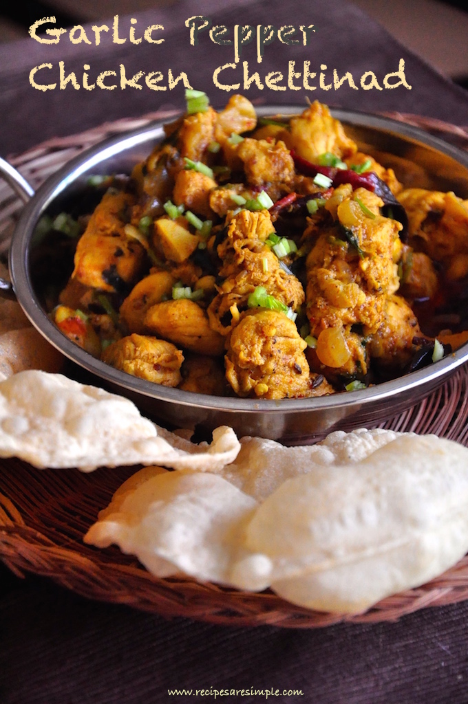 garlic pepper chicken chettinad