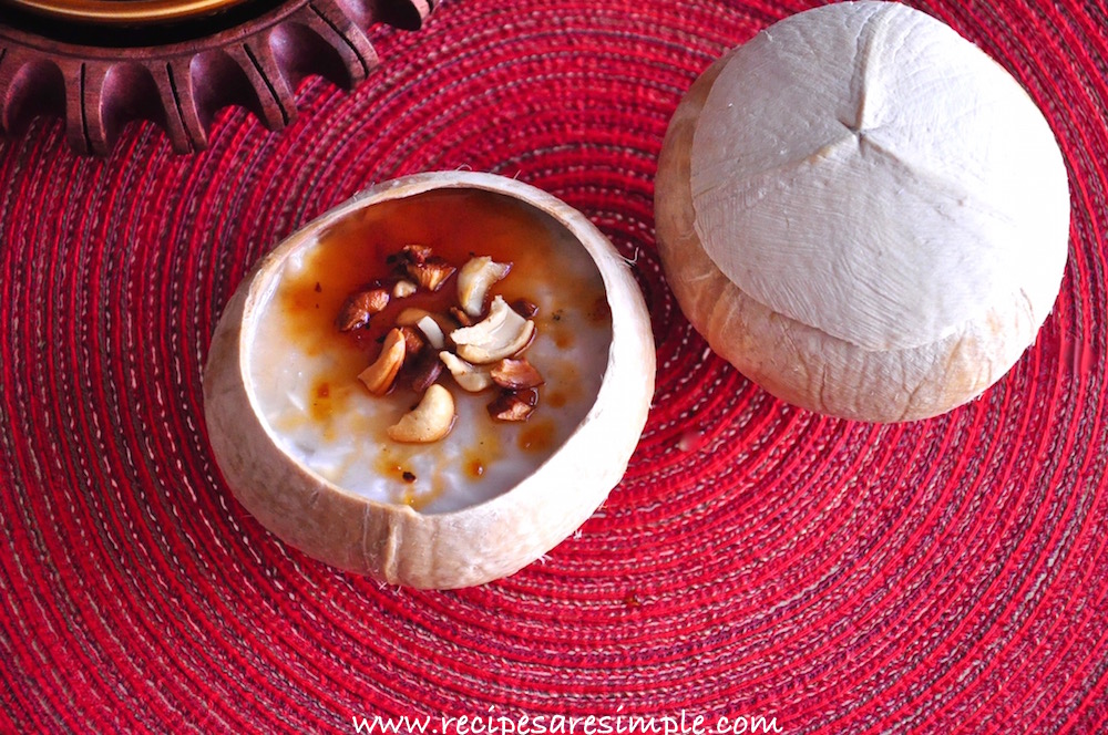 Karikku Pudding - tender coconut pudding