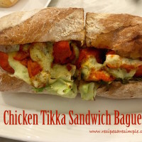 chicken tikka sandwich baguette