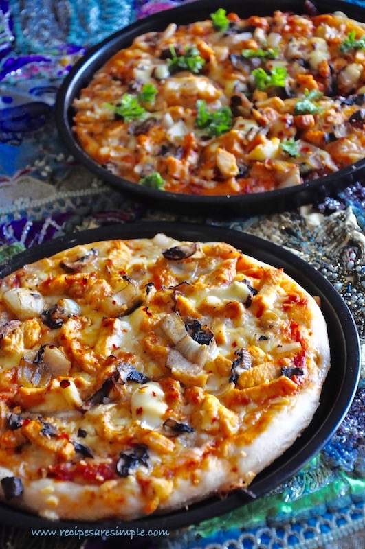 fiery chicken and mushroom pizza recipe (1)