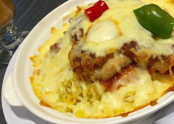 Chicken Chops Baked Rice with Cheese | Hong Kong Style