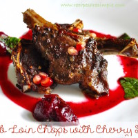 lamb chops with cherry sauce