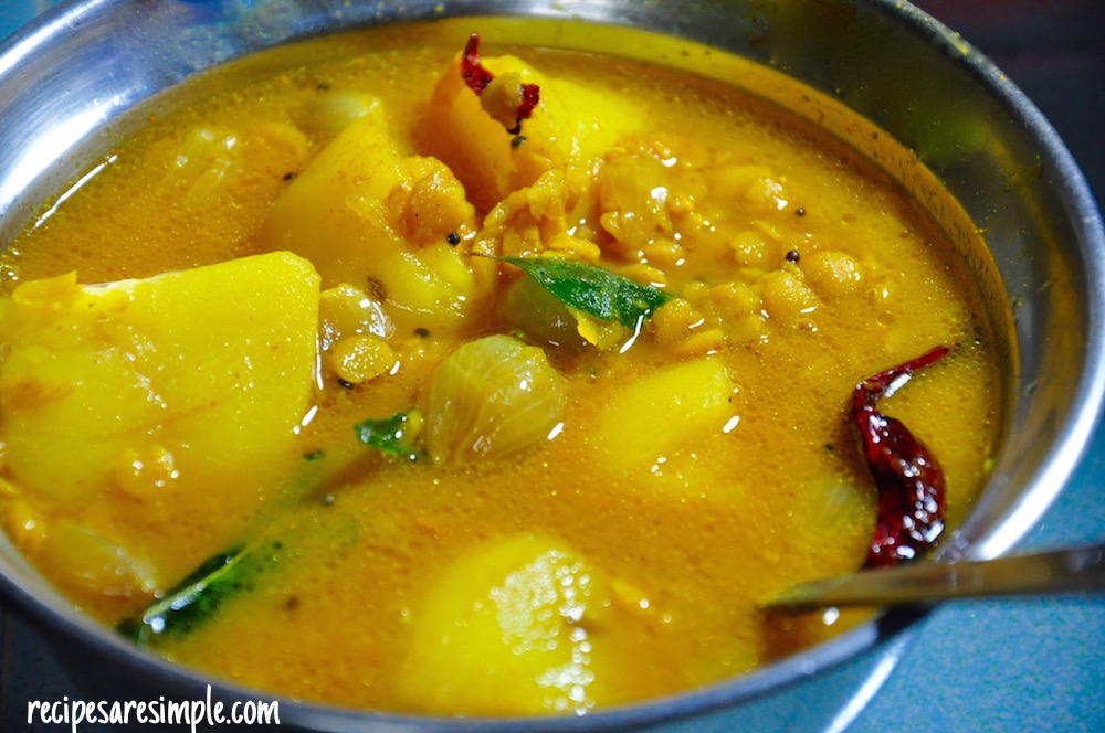 quick breakfast sambar recipe