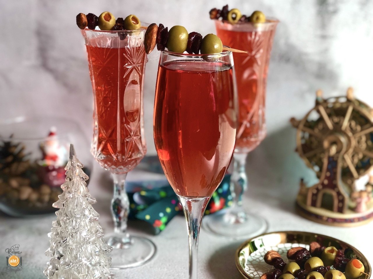 orange blossom bellini christmas mocktail