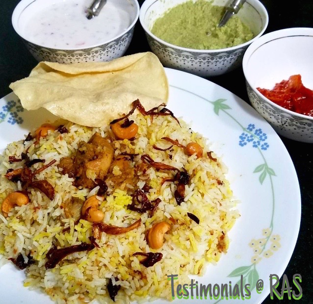 thalassery chicken biryani TESTIMONIALjpg