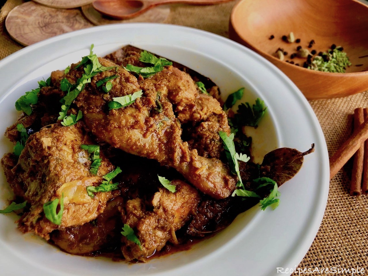 chicken chettinad - dry gravy