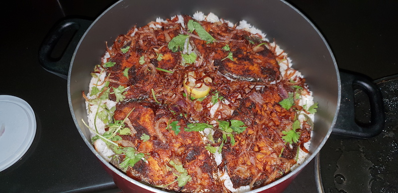 malabar fish biryani - faisal yethadka