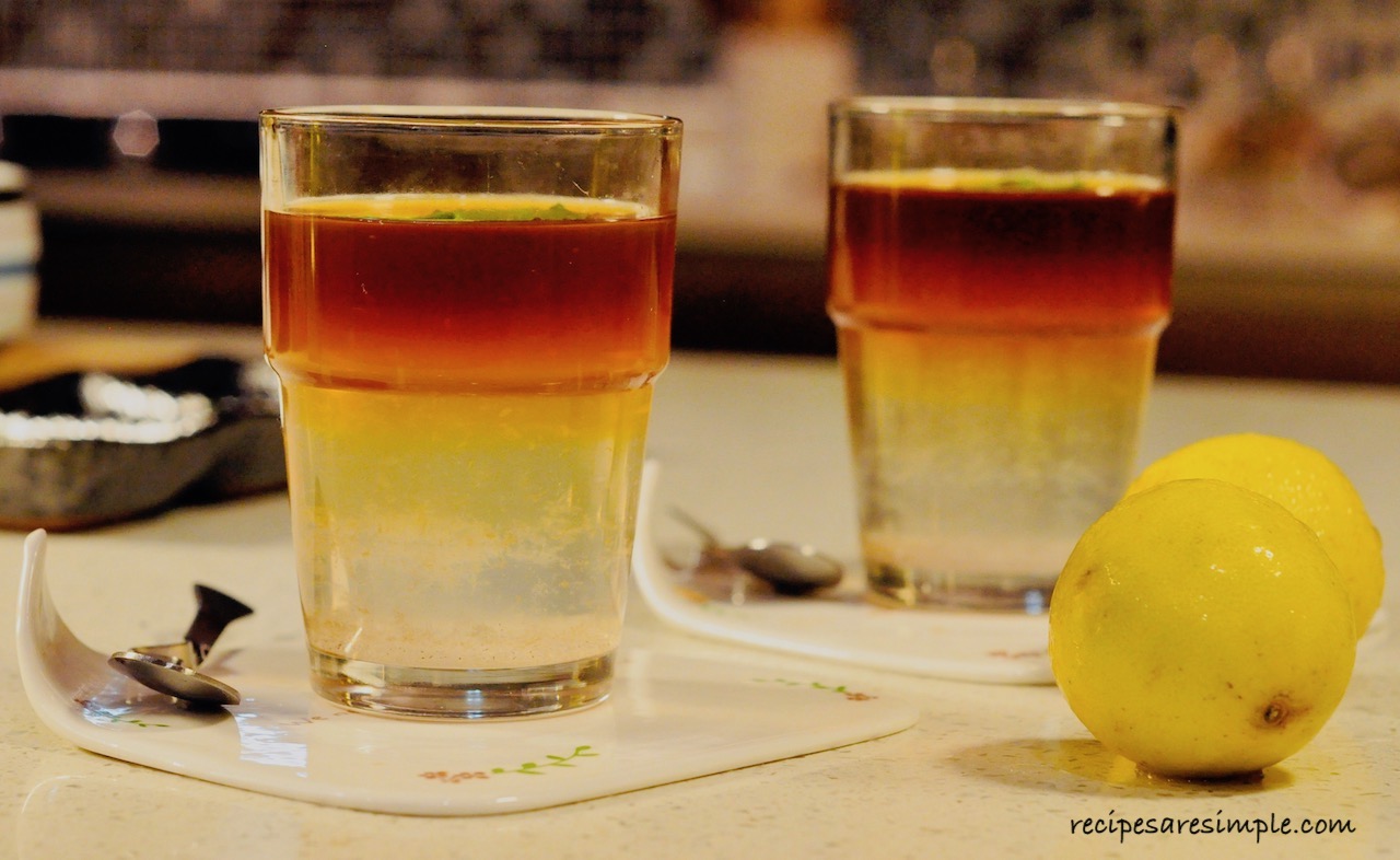 how to make two layer tea - Malabar lemon tea