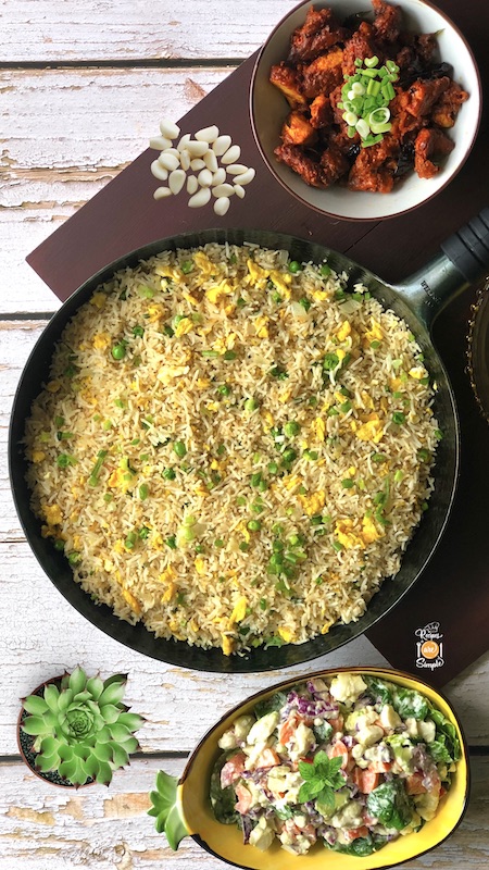 Easy Rice Cooker Fried Rice with Eggs - A Peachy Plate