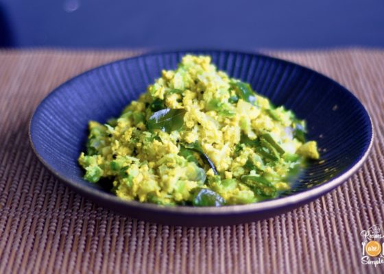 Ridge Gourd, Egg and Coconut Stir Fry