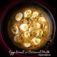 egg roast in coocnut milk