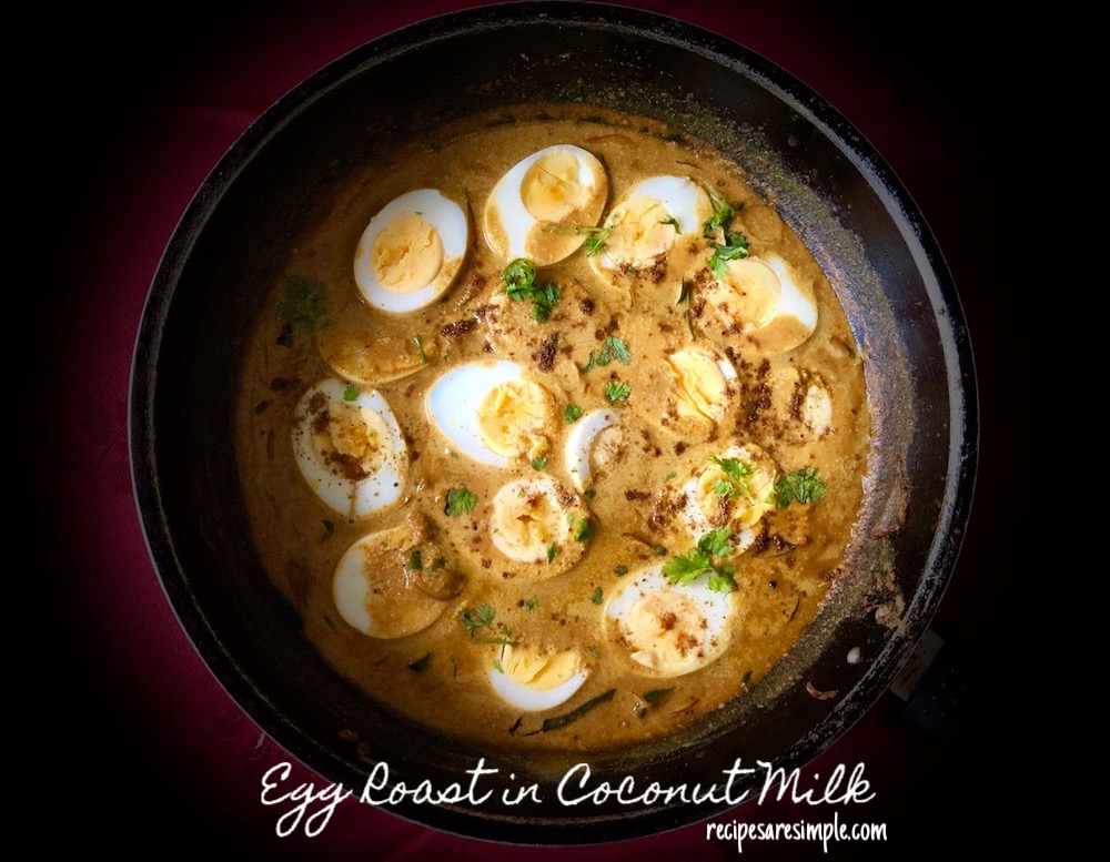 egg roast in coocnut milk