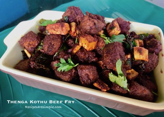 Thenga Kothu Beef Fry