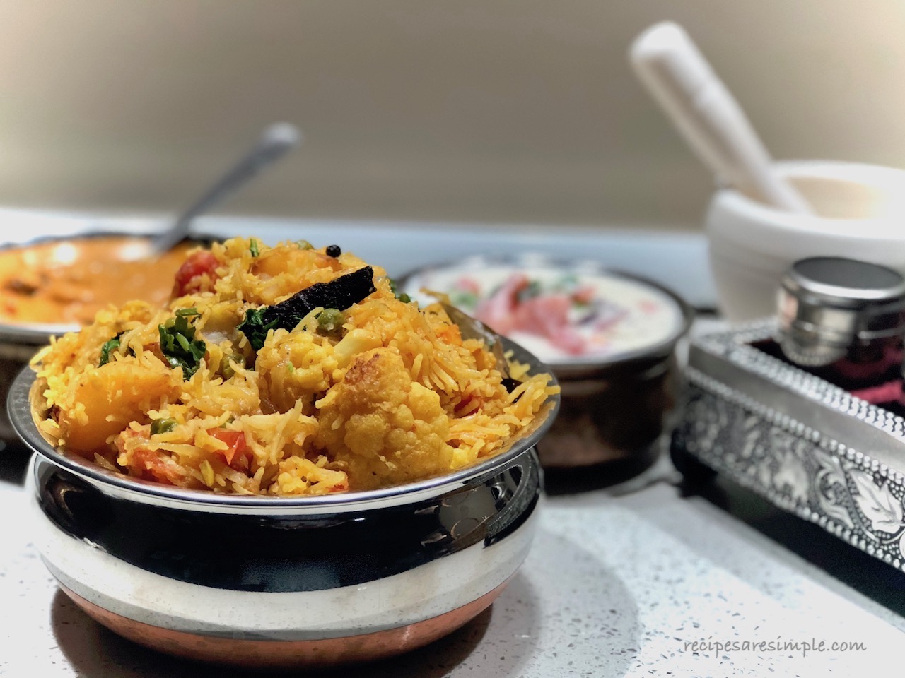 delicious vegetable biryani / veg biryani