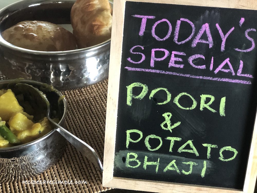 poori bhaji special 1000x750 Potato Curry for Poori
