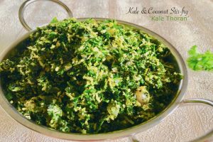 kale and coconut stir fry - kale thoran