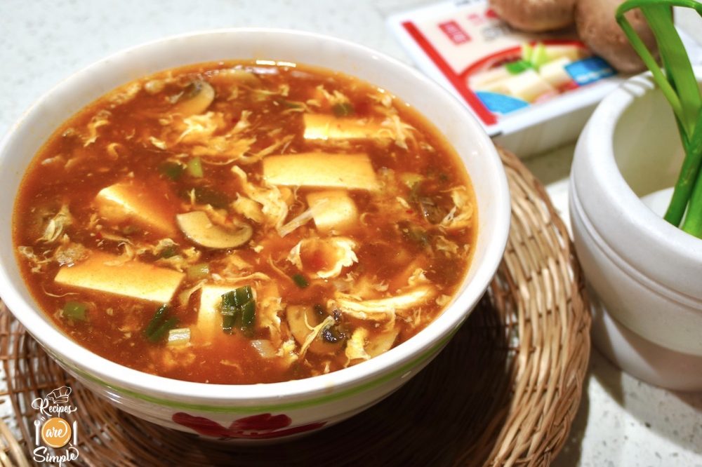 Chinese Hot And Sour Soup With Tofu Chicken And Mushrooms Recipes Are Simple