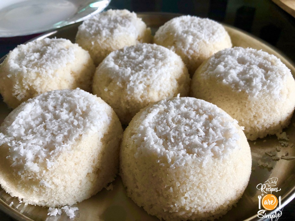 puttu made using steamed puttu flour