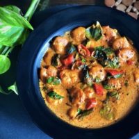 basil coconut prawn curry 7