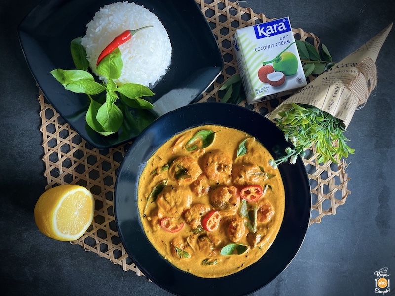 basil coconut prawn curry recipe