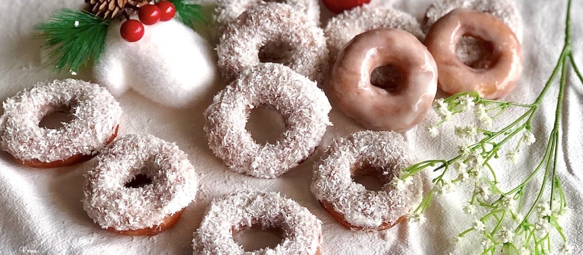 Festive Coconut Doughnuts