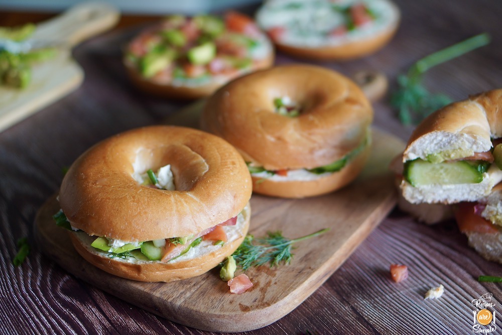 Smoked Salmon Bagel Sandwich - Recipes are Simple