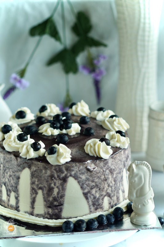 Blueberry - Whipped Cream Layer Cake HOW TO MAKE VIDEO