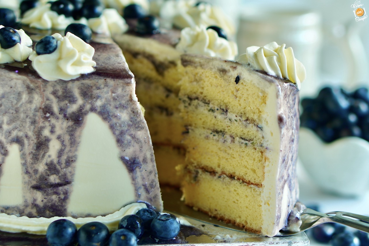 Blueberry - Whipped Cream Layer Cake RECIPE- how to make