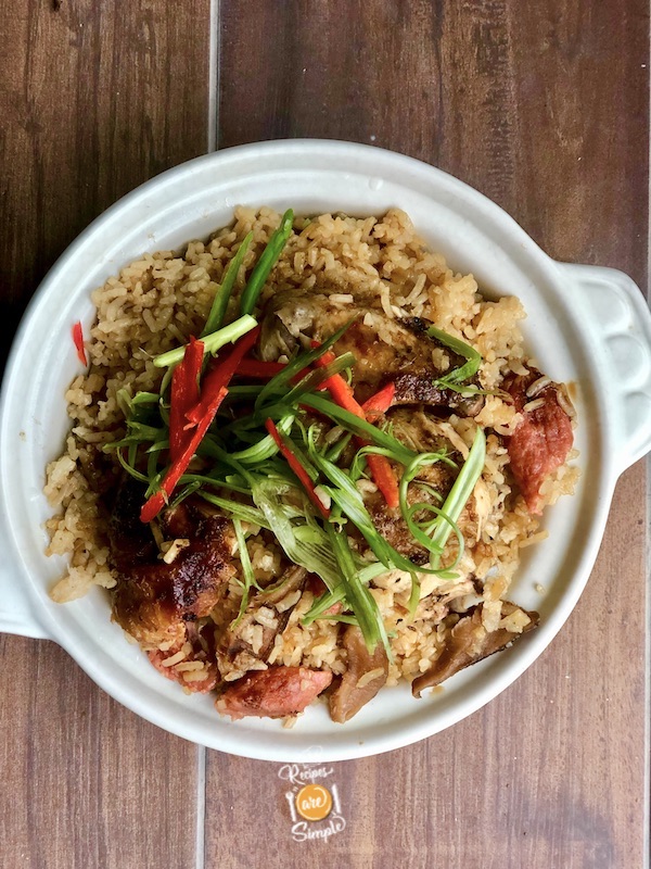 Claypot Chicken Rice (Sar Po Fahn) with Homemade Roasted Chicken recipe