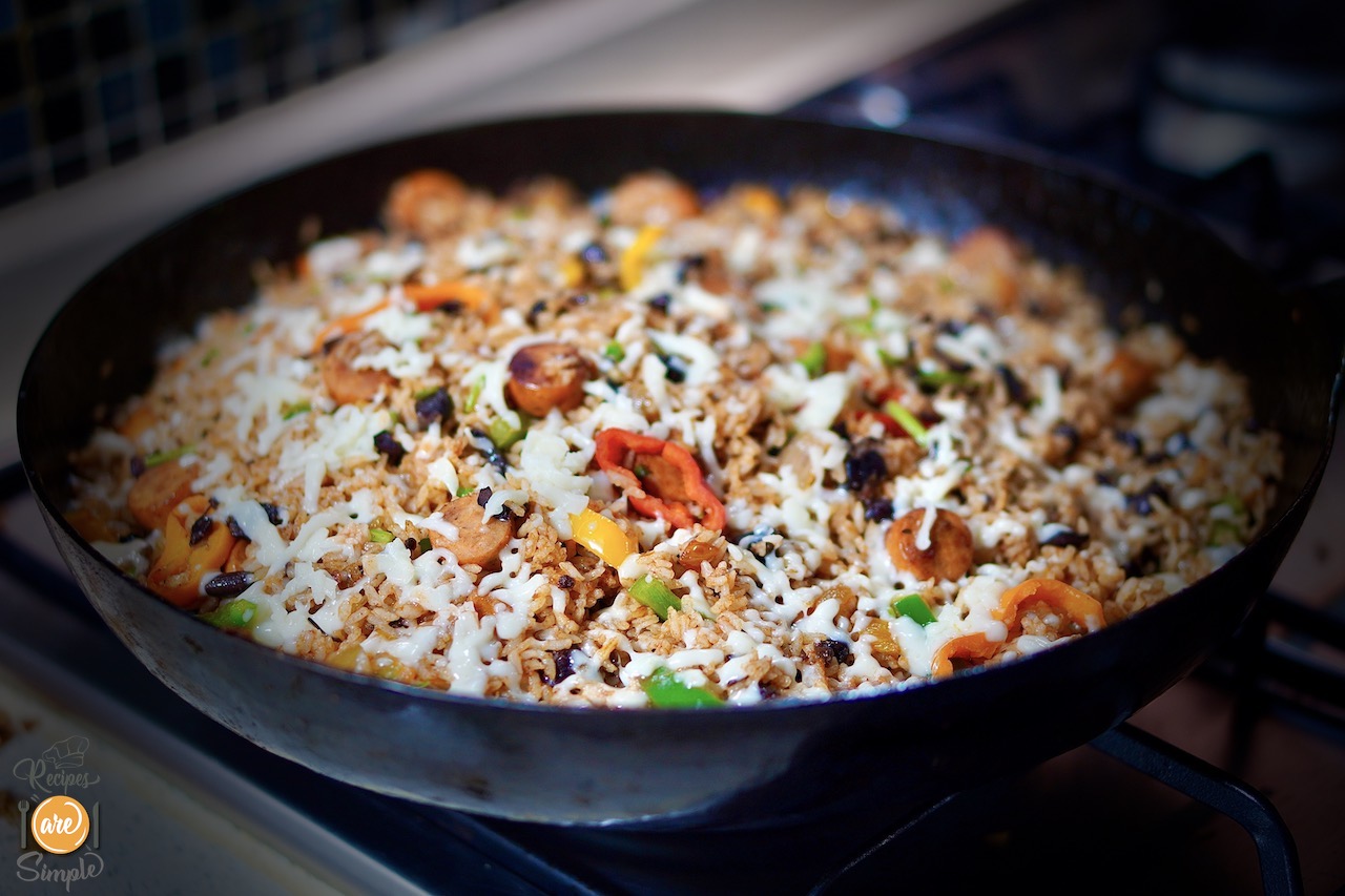 mexican skillet rice Mexican Skillet Rice (with Sausages and Black Beans)