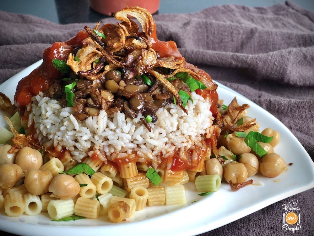 Koshari | Egyptian Rice with Lentils | كشري - Recipes are Simple