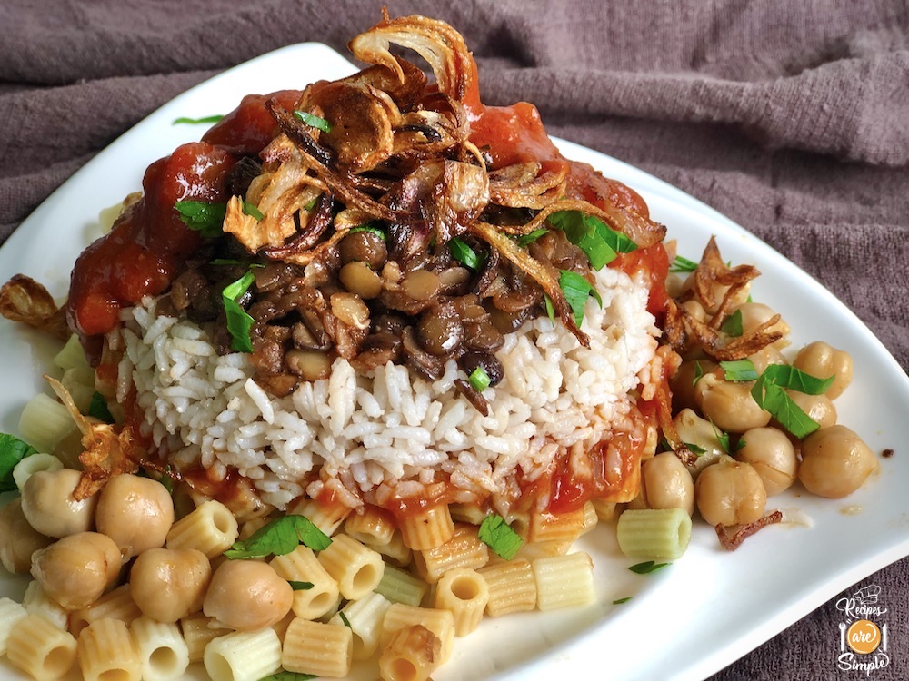 Koshari (Egyptian Rice with Lentils) كشري 1