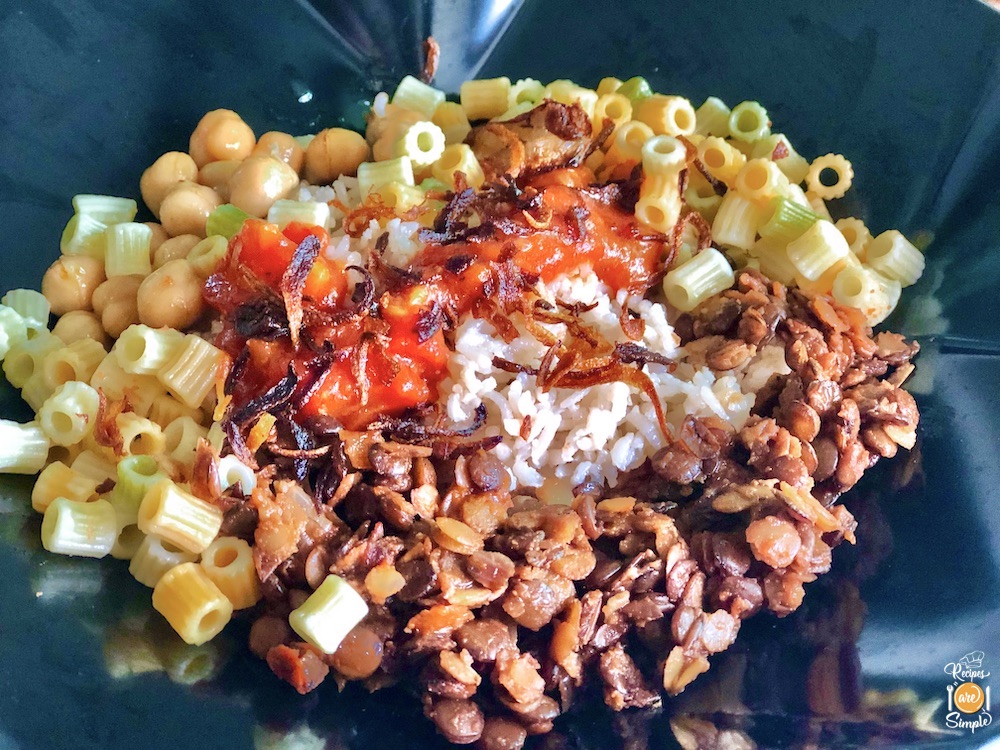 Koshari | Egyptian Rice with Lentils | كشري 3