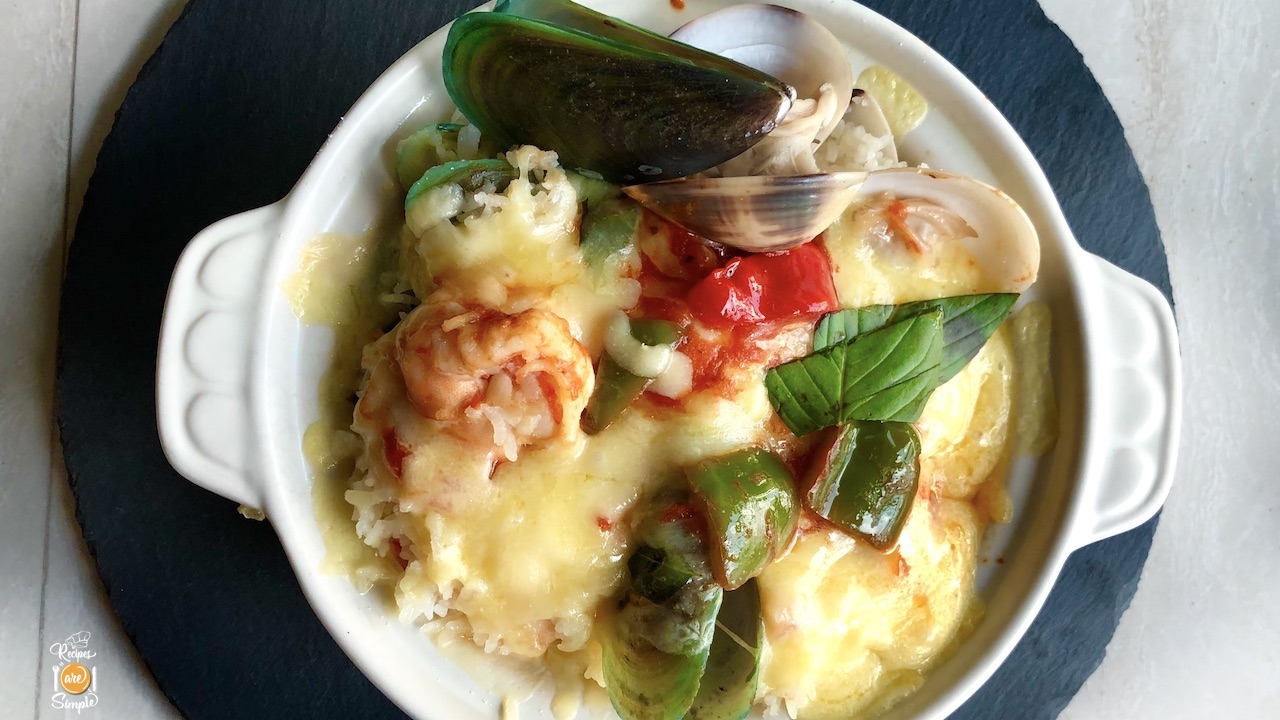 Cheesy Seafood Baked Rice2