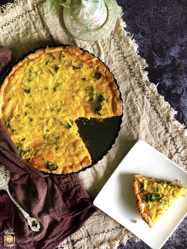 Kale and Pumpkin Quiche with Coconut Cream recipe and video