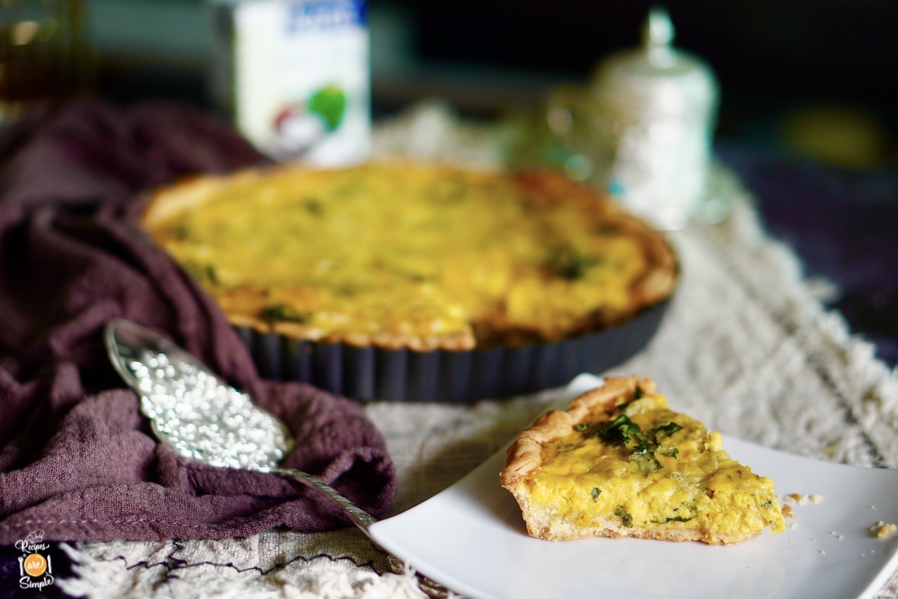 Kale and Pumpkin Quiche with Coconut Cream