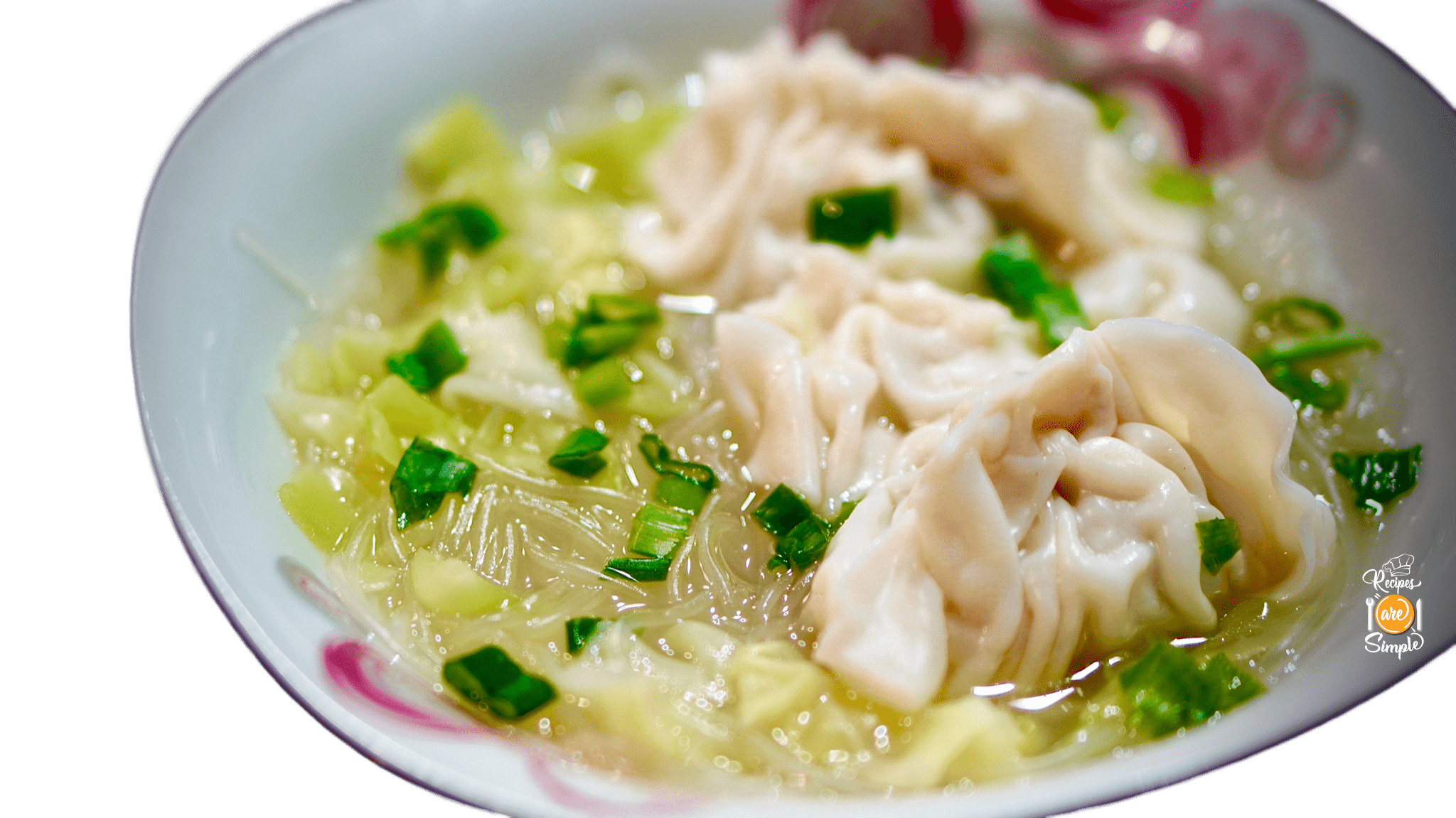 Coconut Gochujang Noodle Soup - Serving Dumplings
