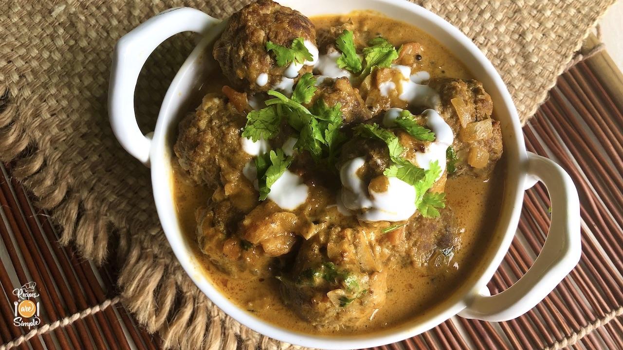 South Indian Meatball Curry with coconut milk