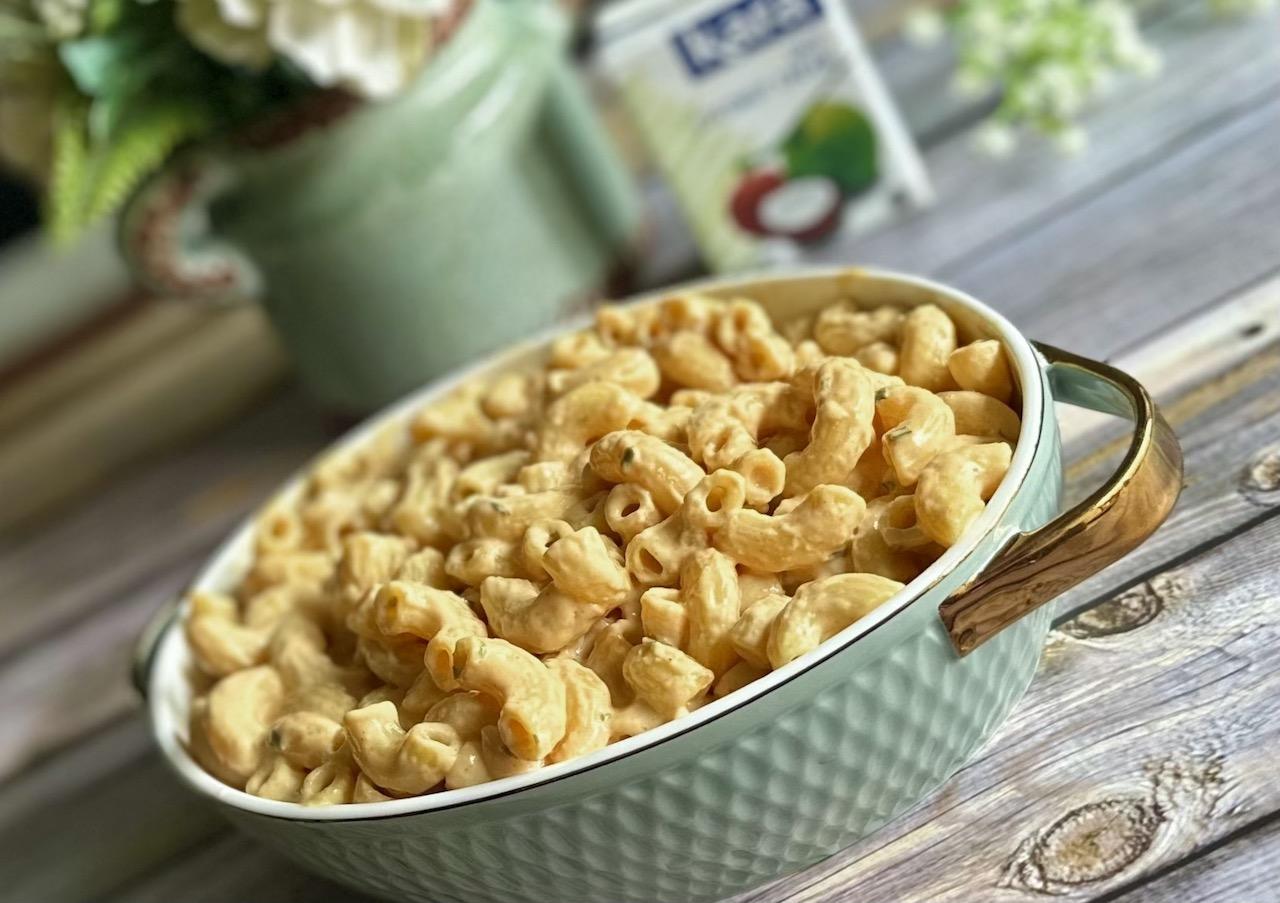 creamy coconut mac and cheese