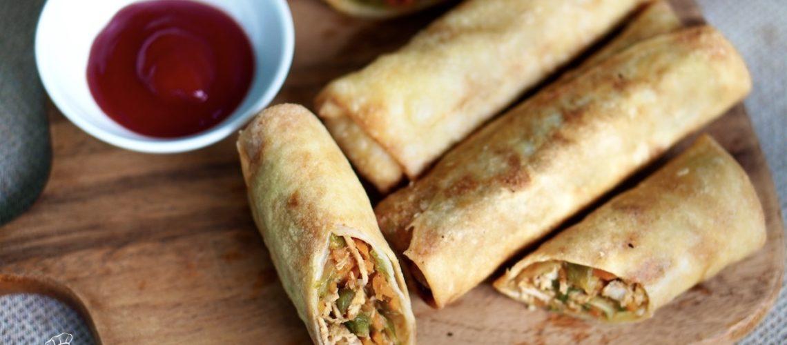 Chicken and Vegetable Spring Rolls