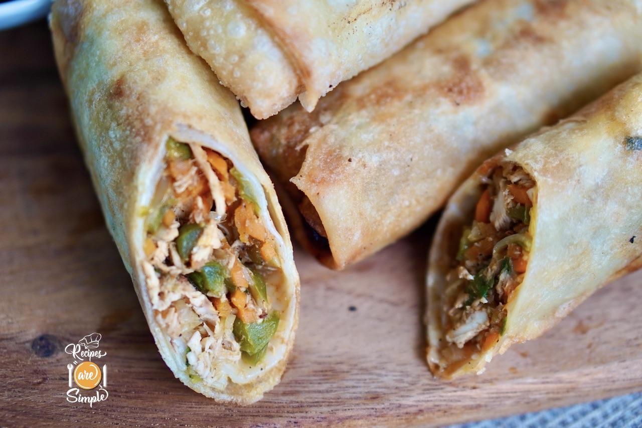 Chicken and Vegetable Spring Rolls with Homemade Spring Roll Wrappers recipe video